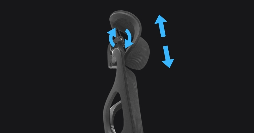 Regulowany zagłówek 2D fotela ERGONAUT BIONIC